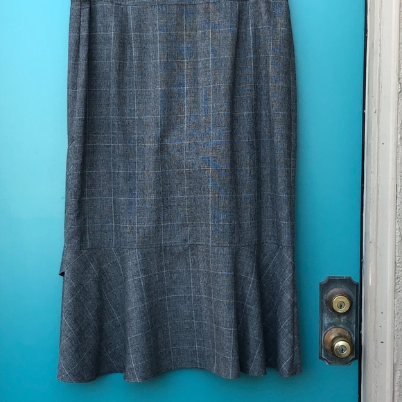 Tiered layered hem menswear maxi skirt - Picture 5 of 8